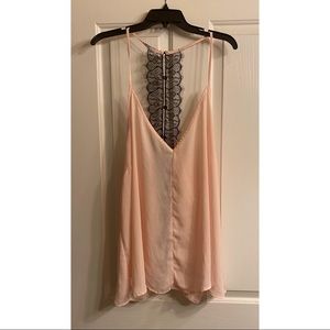 Adore Me Pink Chemise with Lace Back Detail